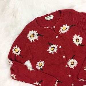 Vintage Eddie Bauer Floral Cardigan Sweater